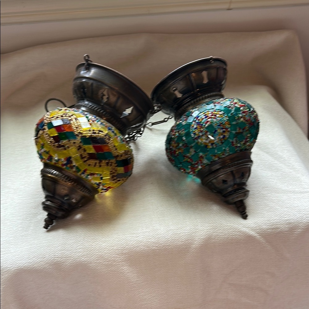Turkish Mosaic Hanging Lanterns